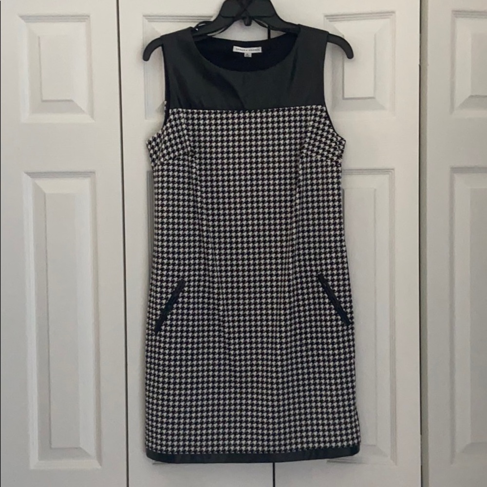 Black and white houndstooth dress